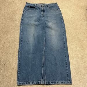 Southpole Y2K Baggy Skater Faded Wide Leg Blue Jeans 36Wx32L